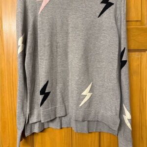 THML Gray Sweater with Lightning Bolt Accents